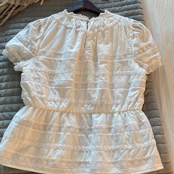 JCrew White Floral Lace Top - Picture 4 of 4